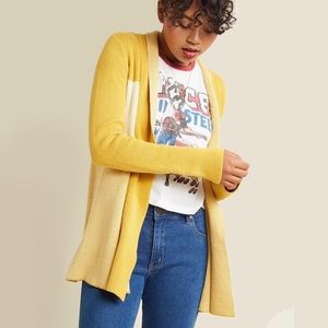 Modcloth Simply Snuggly Yellow Blanket Cardigan
